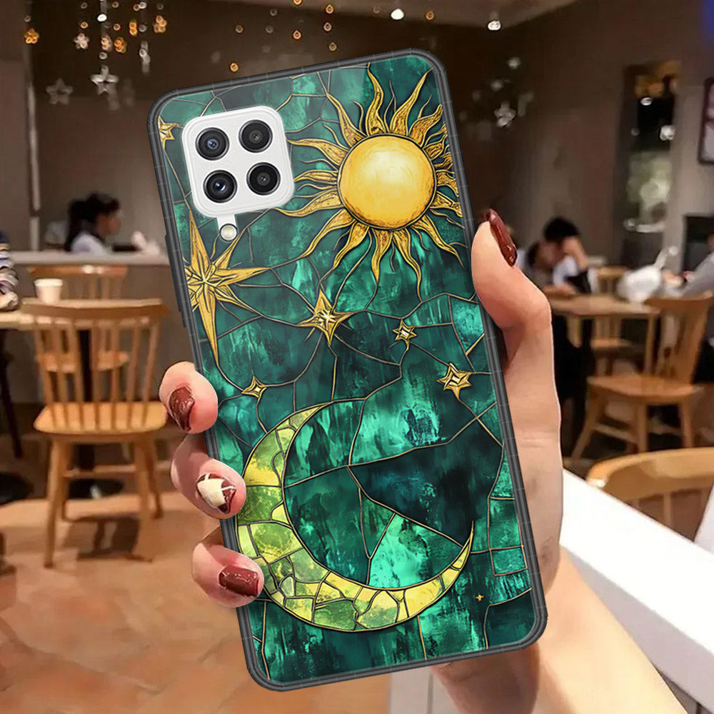 Samsung Galaxy M22 Cover - Celestial Starry Universe Series  - HQ Ultra Shine Premium Infinity Glass Soft Silicon Borders Case