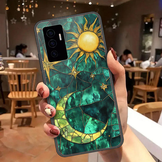 Vivo V23e Cover - Celestial Starry Universe Series  - HQ Ultra Shine Premium Infinity Glass Soft Silicon Borders Case