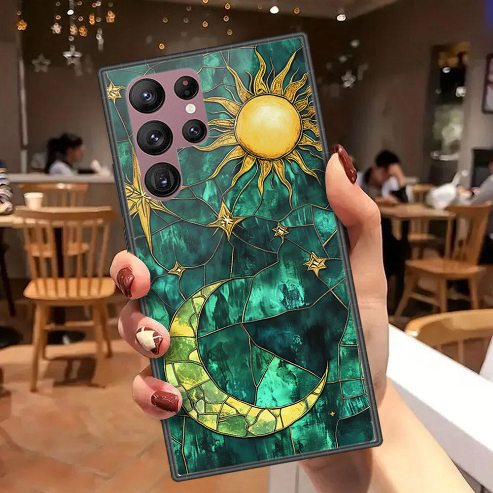 Samsung Galaxy S22 Ultra 5G Cover - Celestial Starry Universe Series  - HQ Ultra Shine Premium Infinity Glass Soft Silicon Borders Case