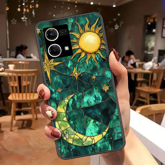Oppo Reno 8 4G Cover - Celestial Starry Universe Series  - HQ Ultra Shine Premium Infinity Glass Soft Silicon Borders Case