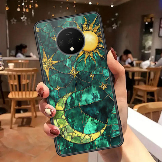 OnePlus 7T Cover - Celestial Starry Universe Series  - HQ Ultra Shine Premium Infinity Glass Soft Silicon Borders Case