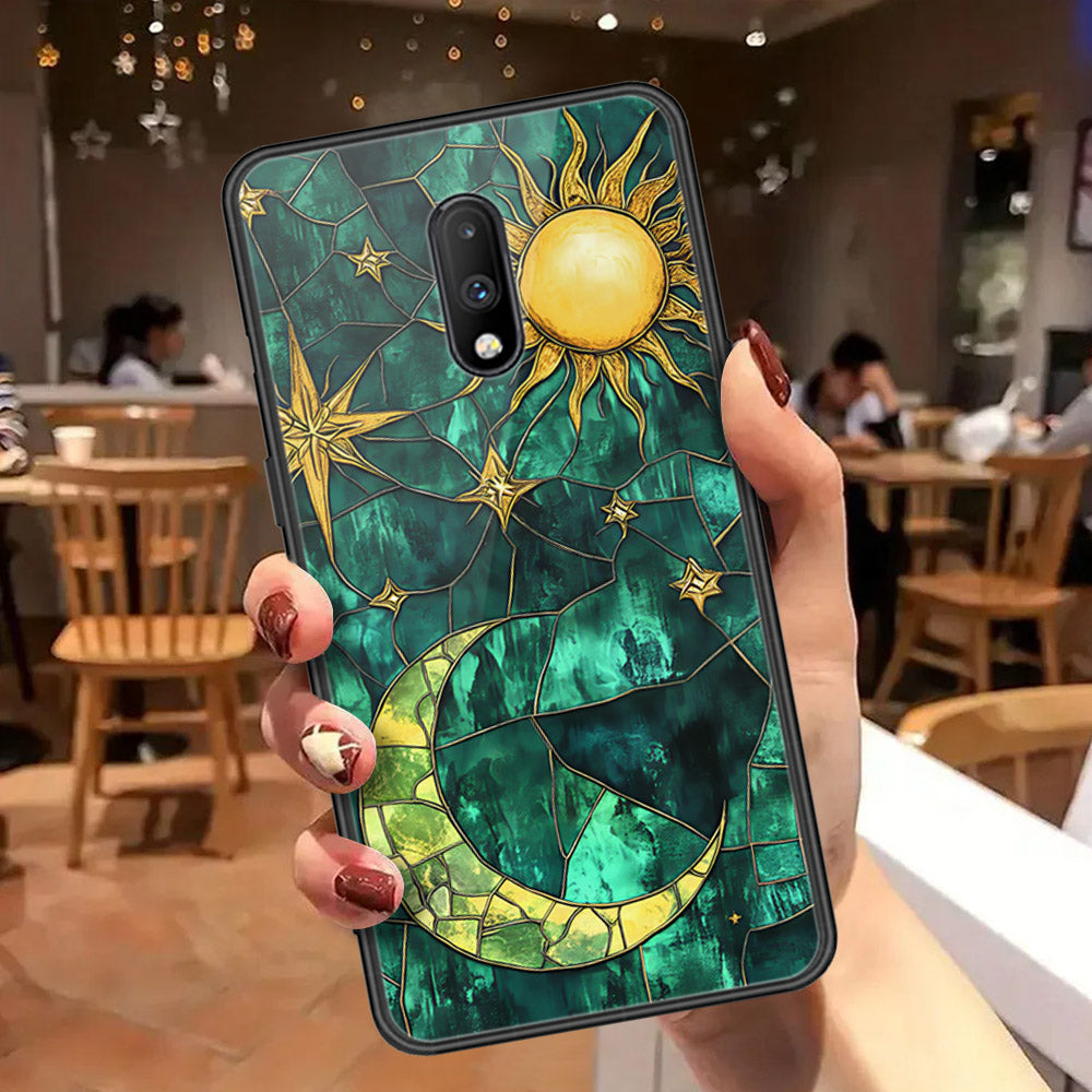 OnePlus 7 Cover - Celestial Starry Universe Series  - HQ Ultra Shine Premium Infinity Glass Soft Silicon Borders Case
