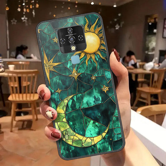 Tecno Camon 16 Pro Cover - Celestial Starry Universe Series  - HQ Ultra Shine Premium Infinity Glass Soft Silicon Borders Case