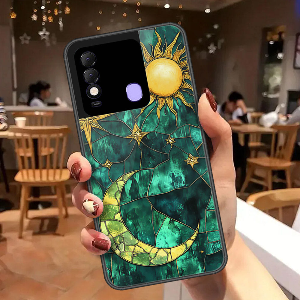 Tecno Spark 8 Cover - Celestial Starry Universe Series  - HQ Ultra Shine Premium Infinity Glass Soft Silicon Borders Case