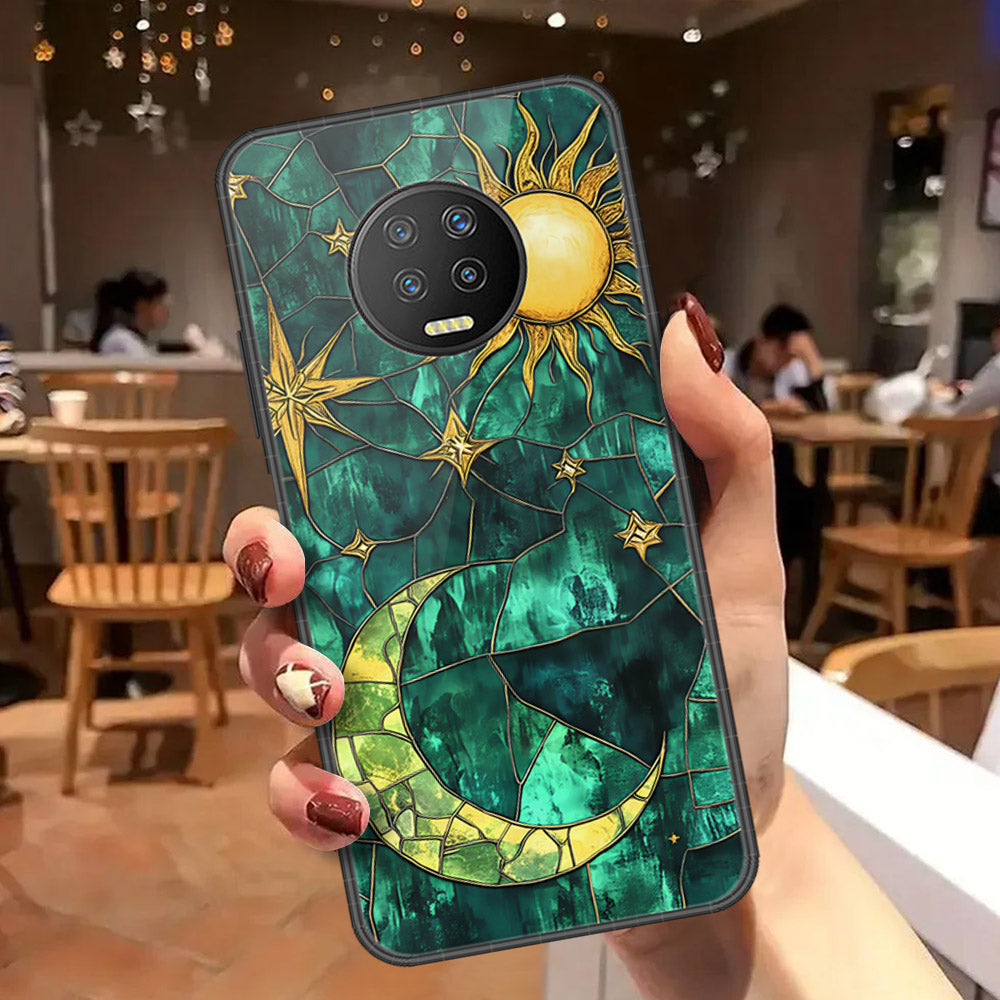 Infinix Note 7 Cover - Celestial Starry Universe Series  - HQ Ultra Shine Premium Infinity Glass Soft Silicon Borders Case