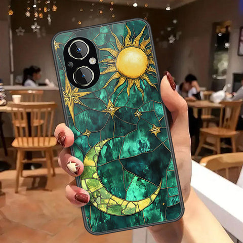 Oppo Reno 7 Lite Cover - Celestial Starry Universe Series  - HQ Ultra Shine Premium Infinity Glass Soft Silicon Borders Case