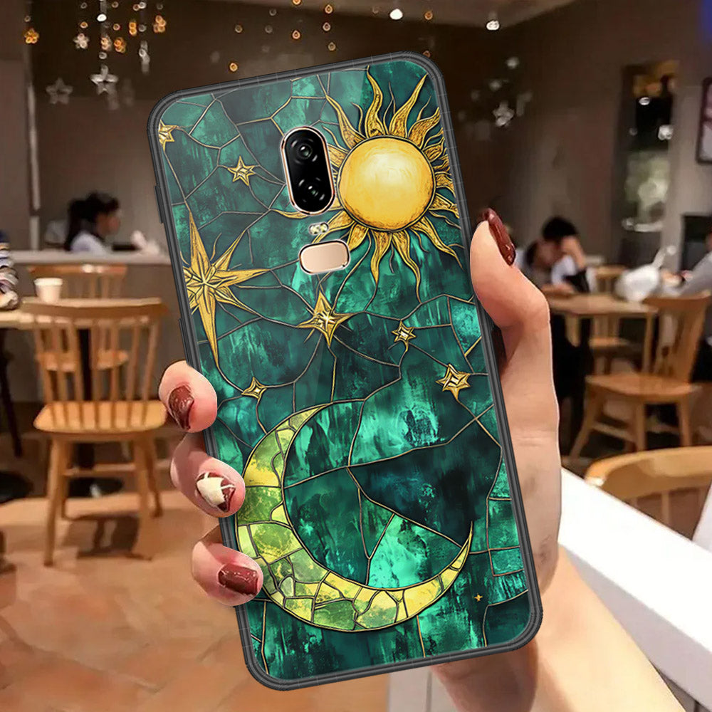 OnePlus 6 Cover - Celestial Starry Universe Series - HQ Ultra Shine Premium Infinity Glass Soft Silicon Borders Case