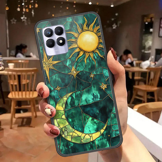 Realme 8i Cover - Celestial Starry Universe Series  - HQ Ultra Shine Premium Infinity Glass Soft Silicon Borders Case
