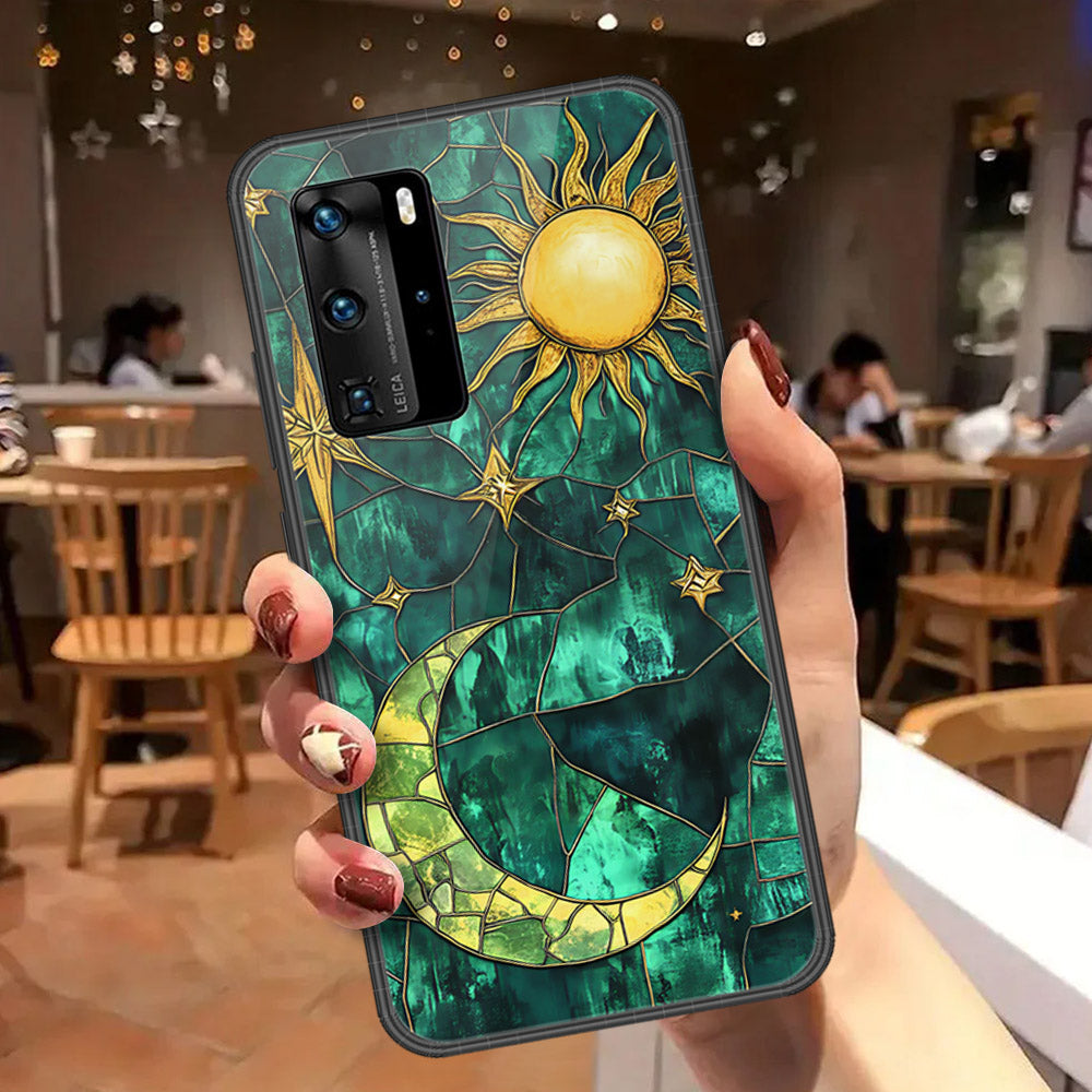 Huawei P40 Pro Cover - Celestial Starry Universe Series  - HQ Ultra Shine Premium Infinity Glass Soft Silicon Borders Case