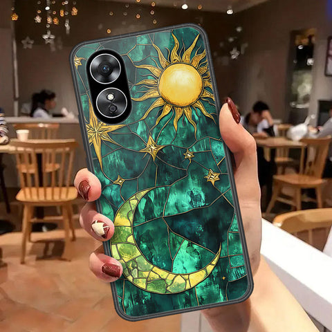 Oppo A17 Cover - Celestial Starry Universe Series  - HQ Ultra Shine Premium Infinity Glass Soft Silicon Borders Case