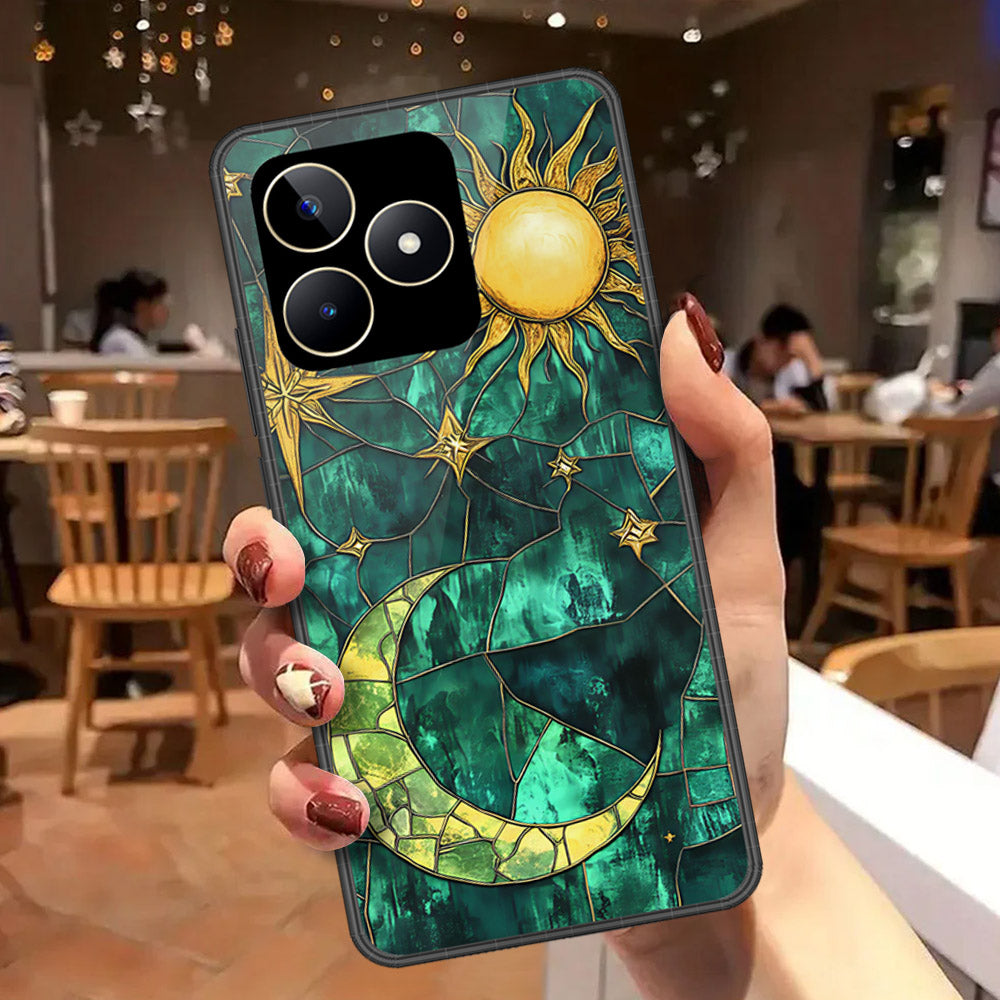 Realme C51 Cover - Celestial Starry Universe Series  - HQ Ultra Shine Premium Infinity Glass Soft Silicon Borders Case