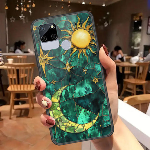 Realme C12 Cover - Celestial Starry Universe Series - HQ Ultra Shine Premium Infinity Glass Soft Silicon Borders Case