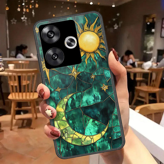 Xiaomi Poco F6 Cover - Celestial Starry Universe Series - HQ Ultra Shine Premium Infinity Glass Soft Silicon Borders Case