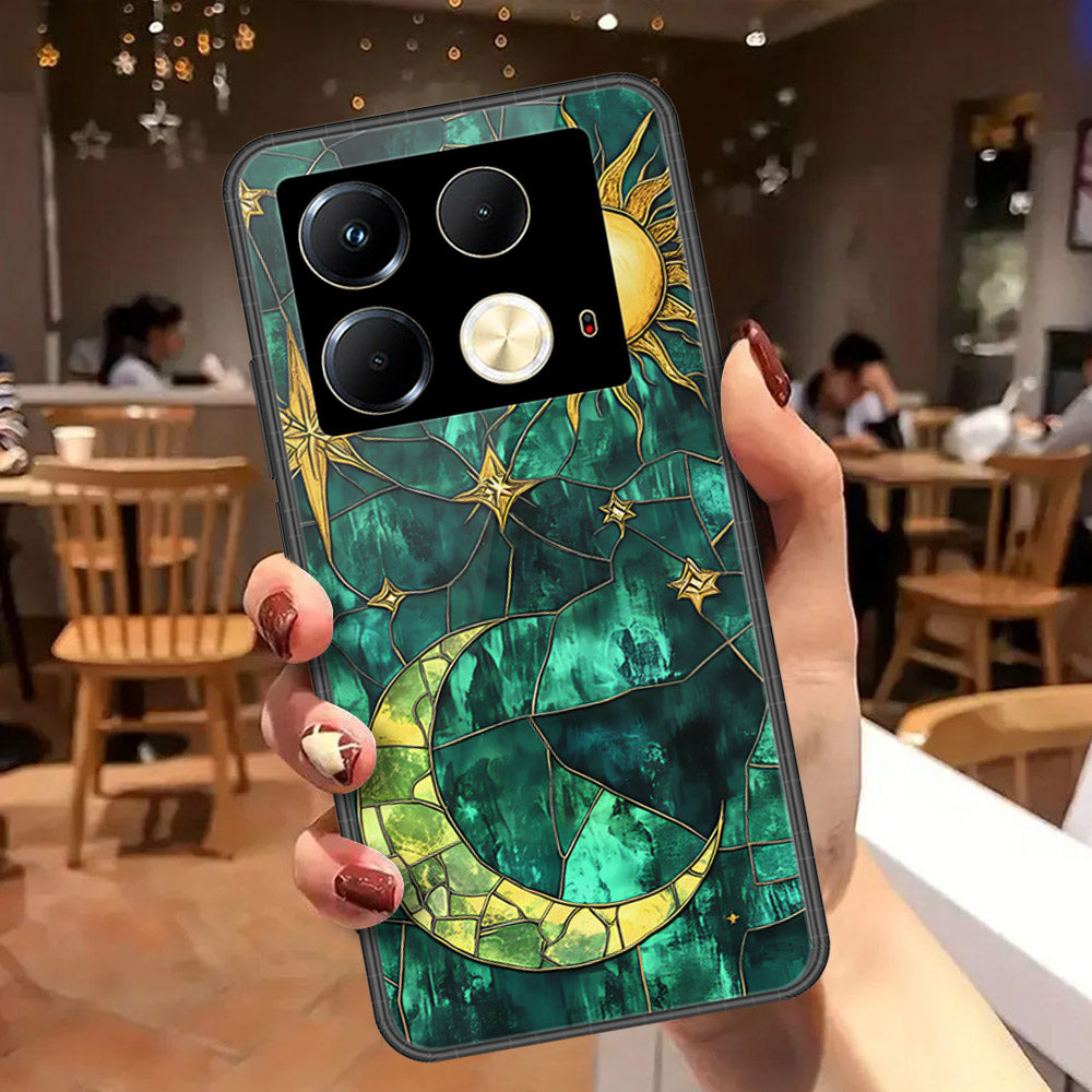 Infinix Note 40 Pro Plus Cover - Celestial Starry Universe Series - HQ Ultra Shine Premium Infinity Glass Soft Silicon Borders Case