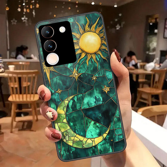 Vivo Y200 5G Cover - Celestial Starry Universe Series - HQ Ultra Shine Premium Infinity Glass Soft Silicon Borders Case
