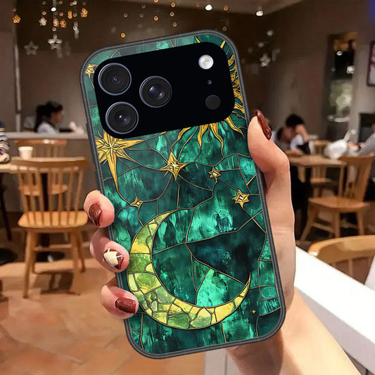 iPhone 18 Pro - Celestial Starry Universe Series - HQ Ultra Shine Premium Infinity Glass Soft Silicon Borders Case