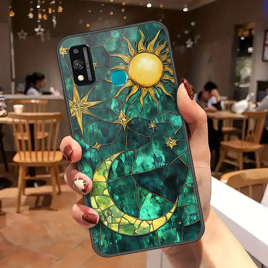 Huawei Honor 9 Lite - Celestial Starry Universe Series - HQ Ultra Shine Premium Infinity Glass Soft Silicon Borders Case