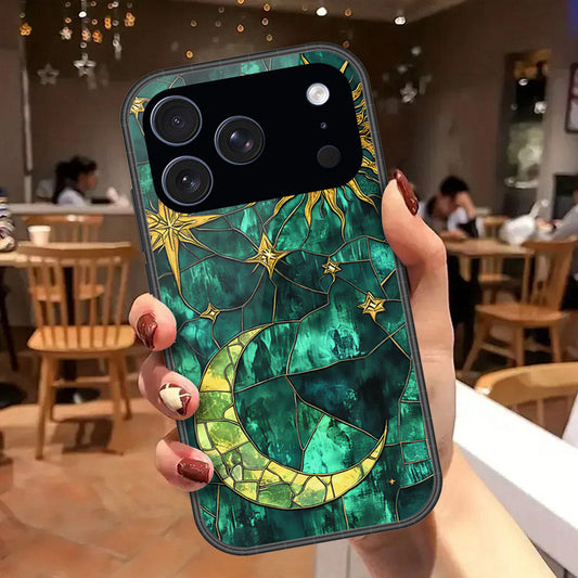 iPhone 18 Pro Max - Celestial Starry Universe Series - HQ Ultra Shine Premium Infinity Glass Soft Silicon Borders Case
