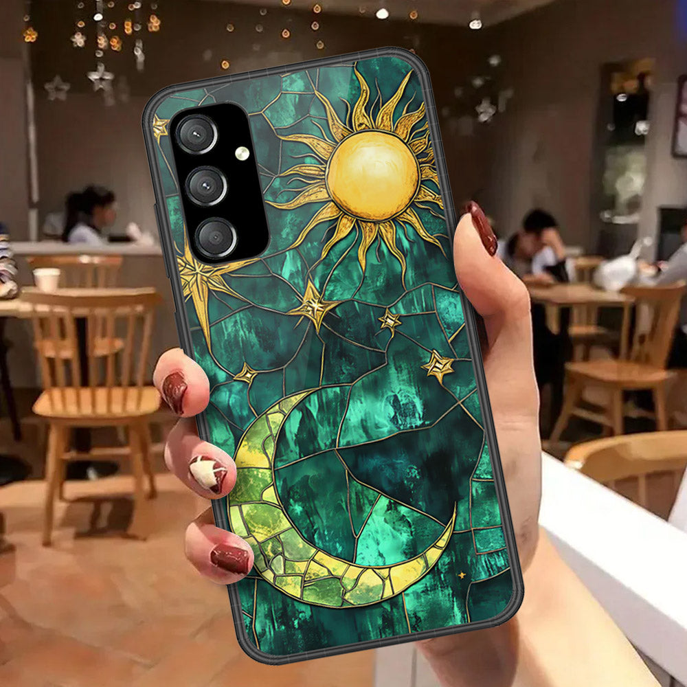 Samsung Galaxy A55 Cover - Celestial Starry Universe Series - HQ Ultra Shine Premium Infinity Glass Soft Silicon Borders Case