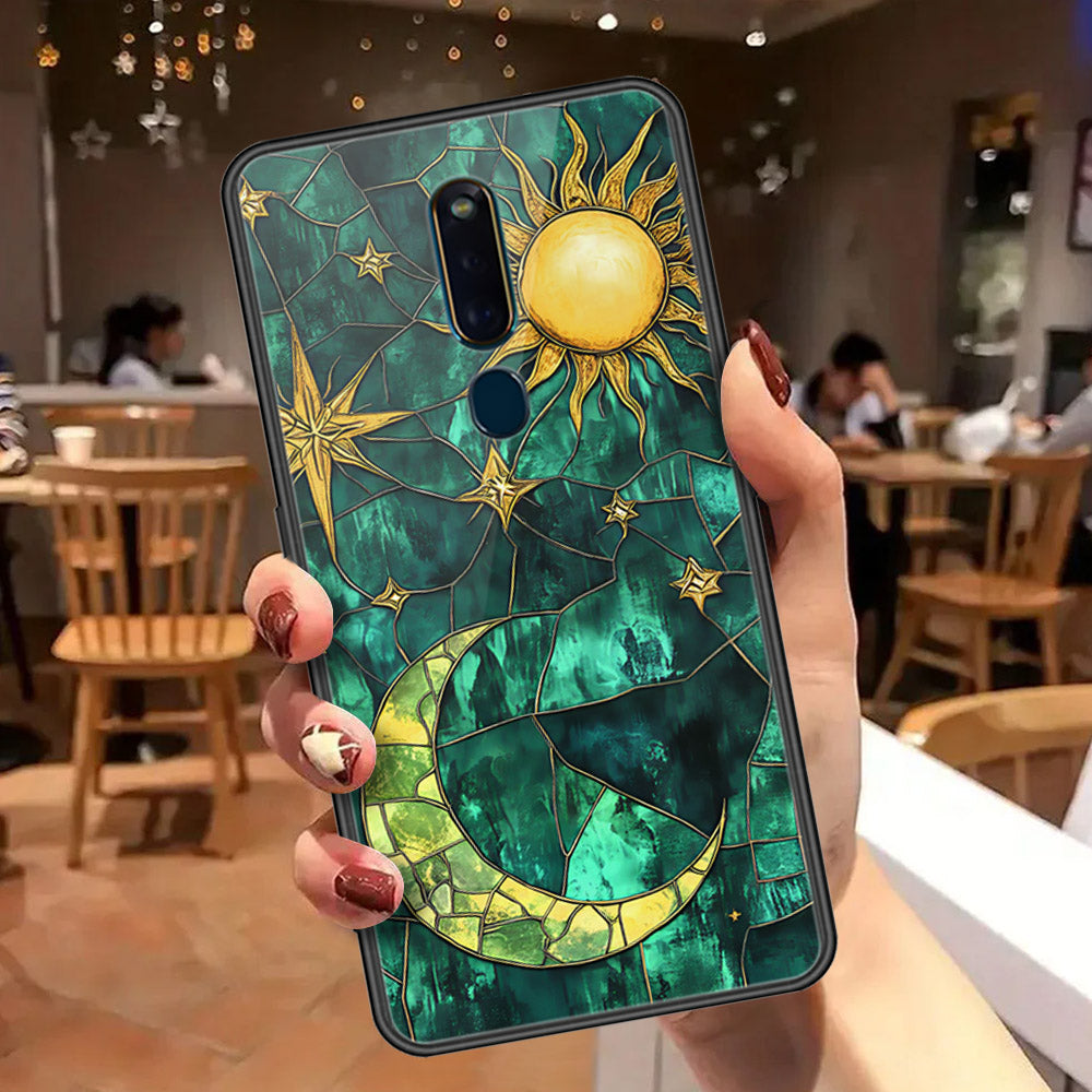 Oppo R19 Cover - Celestial Starry Universe Series - HQ Ultra Shine Premium Infinity Glass Soft Silicon Borders Case