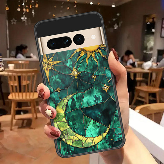 Google Pixel 7 Pro Cover - Celestial Starry Universe Series  - HQ Ultra Shine Premium Infinity Glass Soft Silicon Borders Case