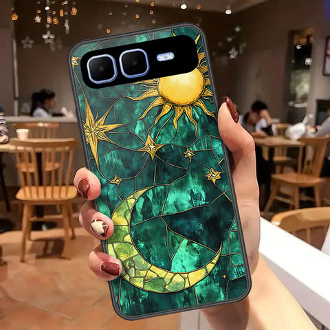 Infinix Smart 10 Plus Cover - Celestial Starry Universe Series - HQ Ultra Shine Premium Infinity Glass Soft Silicon Borders Case