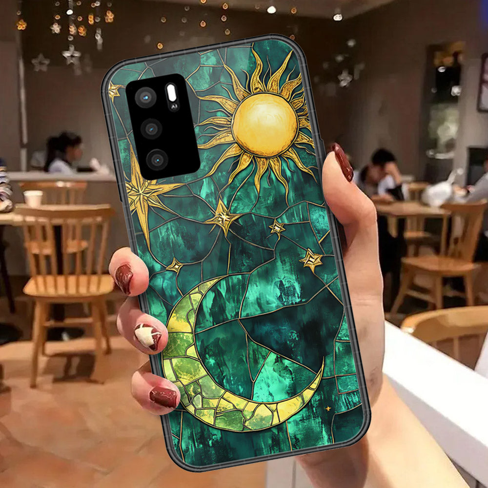 Oppo A16s Cover - Celestial Starry Universe Series - HQ Ultra Shine Premium Infinity Glass Soft Silicon Borders Case