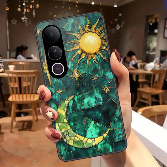 Vivo V50 Lite Cover - Celestial Starry Universe Series - HQ Ultra Shine Premium Infinity Glass Soft Silicon Borders Case