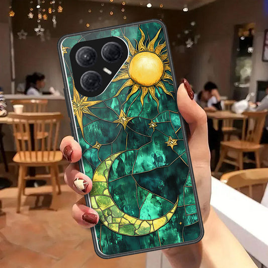 Tecno Pova 7 4G Cover - Celestial Starry Universe Series  - HQ Ultra Shine Premium Infinity Glass Soft Silicon Borders Case