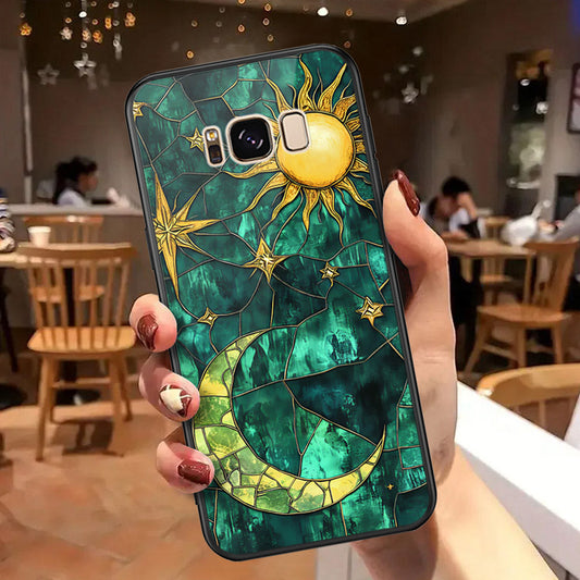 Samsung Galaxy S8 Cover - Celestial Starry Universe Series  - HQ Ultra Shine Premium Infinity Glass Soft Silicon Borders Case