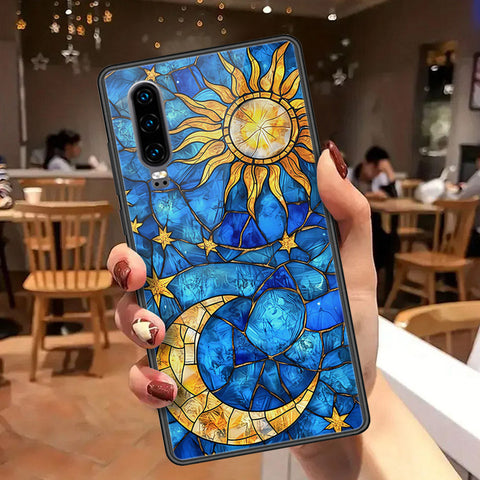 Huawei P30 Cover - Celestial Starry Universe Series  - HQ Ultra Shine Premium Infinity Glass Soft Silicon Borders Case