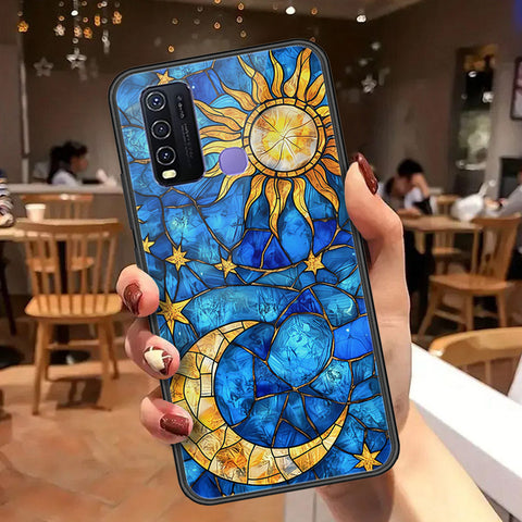 Vivo Y50 Cover - Celestial Starry Universe Series  - HQ Ultra Shine Premium Infinity Glass Soft Silicon Borders Case