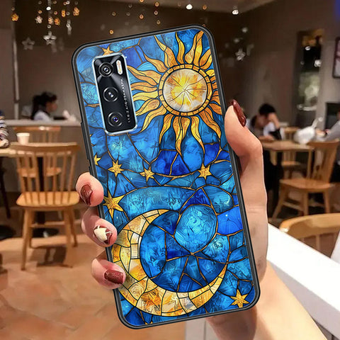 Vivo V20 SE Cover - Celestial Starry Universe Series  - HQ Ultra Shine Premium Infinity Glass Soft Silicon Borders Case