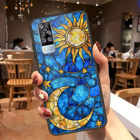 Vivo Y51s Cover - Celestial Starry Universe Series  - HQ Ultra Shine Premium Infinity Glass Soft Silicon Borders Case