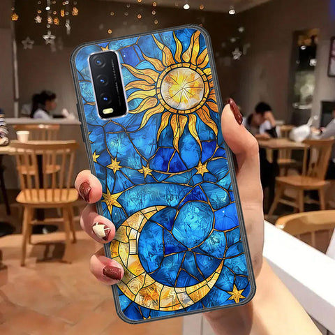 Vivo Y20s Cover - Celestial Starry Universe Series  - HQ Ultra Shine Premium Infinity Glass Soft Silicon Borders Case