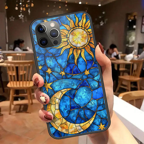 iPhone 12 Pro - Celestial Starry Universe Series - HQ Ultra Shine Premium Infinity Glass Soft Silicon Borders Case