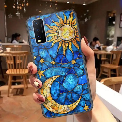 Vivo Y20i Cover - Celestial Starry Universe Series - HQ Ultra Shine Premium Infinity Glass Soft Silicon Borders Case (Fast Delivery)