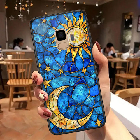 Samsung Galaxy S9 Cover - Celestial Starry Universe Series  - HQ Ultra Shine Premium Infinity Glass Soft Silicon Borders Case
