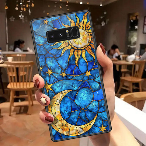 Samsung Galaxy Note 8 Cover - Celestial Starry Universe Series  - HQ Ultra Shine Premium Infinity Glass Soft Silicon Borders Case