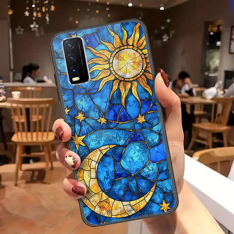 Vivo Y12s Cover - Celestial Starry Universe Series  - HQ Ultra Shine Premium Infinity Glass Soft Silicon Borders Case