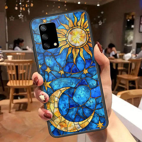 Oppo F19 Cover - Celestial Starry Universe Series  - HQ Ultra Shine Premium Infinity Glass Soft Silicon Borders Case