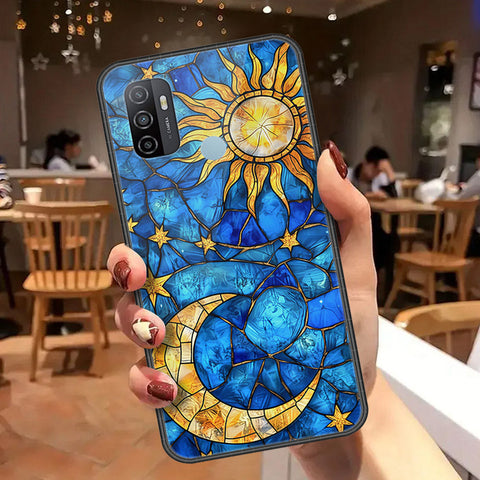 Oppo A53s Cover - Celestial Starry Universe Series  - HQ Ultra Shine Premium Infinity Glass Soft Silicon Borders Case