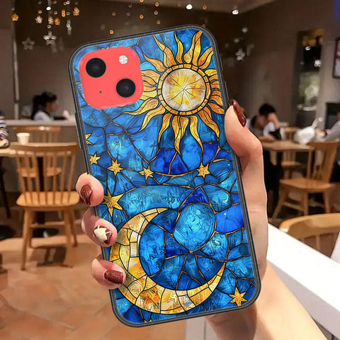 iPhone 13 Mini Cover - Celestial Starry Universe Series - HQ Ultra Shine Premium Infinity Glass Soft Silicon Borders Case