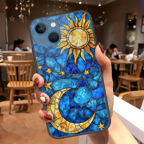 iPhone 13 Cover - Celestial Starry Universe Series - HQ Ultra Shine Premium Infinity Glass Soft Silicon Borders Case