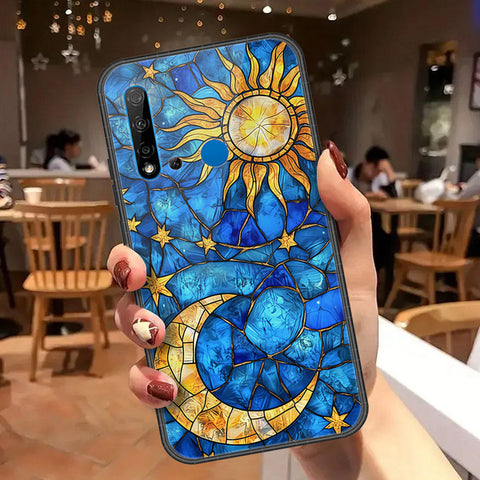 Huawei P20 Lite 2019 Cover - Celestial Starry Universe Series - HQ Ultra Shine Premium Infinity Glass Soft Silicon Borders Case
