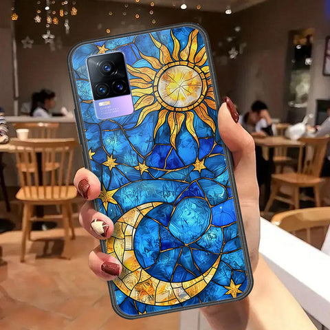 Vivo Y73 Cover - Celestial Starry Universe Series  - HQ Ultra Shine Premium Infinity Glass Soft Silicon Borders Case