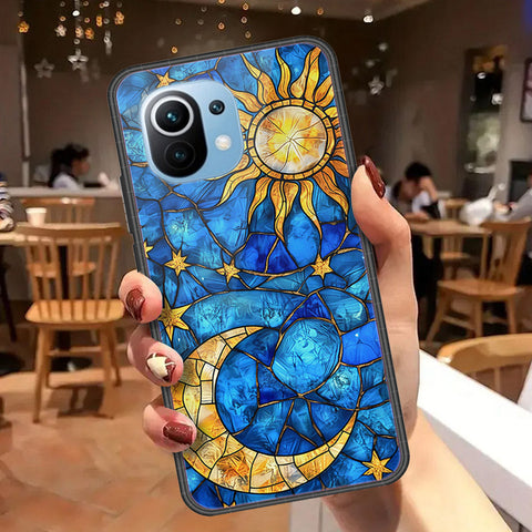 Xiaomi Mi 11 Cover - Celestial Starry Universe Series  - HQ Ultra Shine Premium Infinity Glass Soft Silicon Borders Case