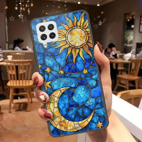 Samsung Galaxy M22 Cover - Celestial Starry Universe Series  - HQ Ultra Shine Premium Infinity Glass Soft Silicon Borders Case