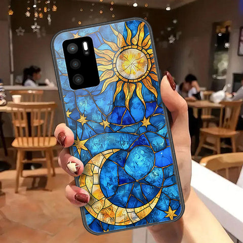 Oppo A16 Cover - Celestial Starry Universe Series  - HQ Ultra Shine Premium Infinity Glass Soft Silicon Borders Case