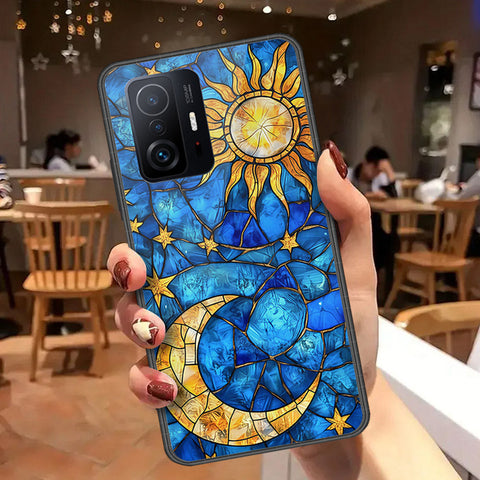 Xiaomi 11T Cover - Celestial Starry Universe Series  - HQ Ultra Shine Premium Infinity Glass Soft Silicon Borders Case